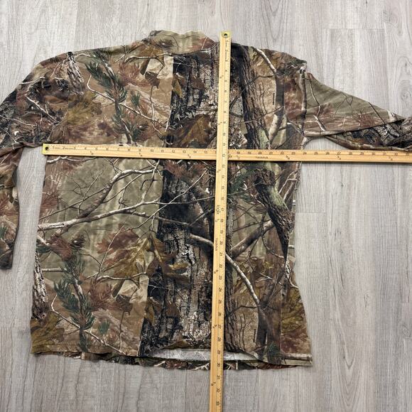 Vintage Cabelas Camo Long Sleeve Shirt Men's XL Mock Neck y2k Camouflage Hunting - Picture 7 of 7
